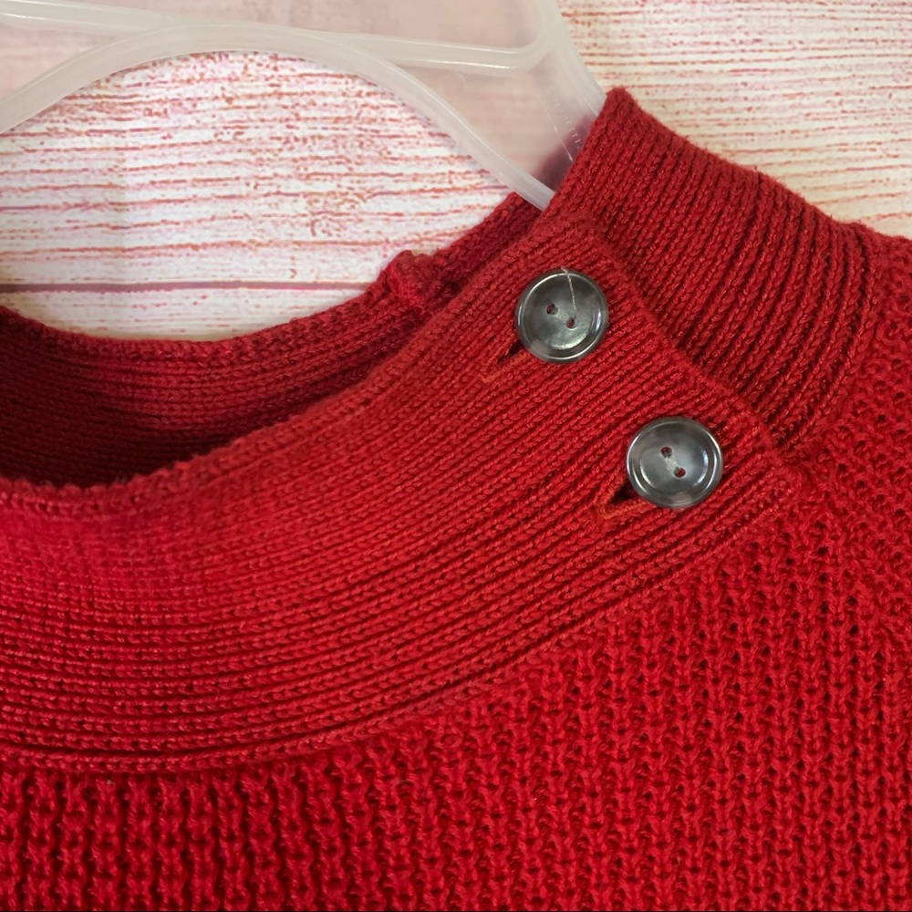 Pendleton Button Neck & Hem Detail Sweater Size S… - image 2